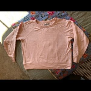 Everlane Lightweight French Terry Crew, light pink